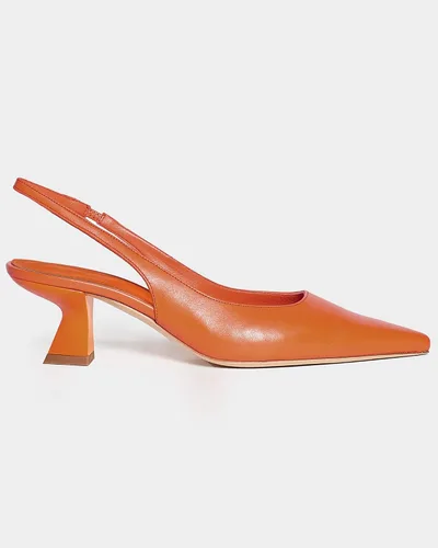 Vista 4 de Zapatos de tacón bajo para mujer, zapatos de tacón cerrado, puntiagudos, zapatos de vestir casuales con espalda descubierta