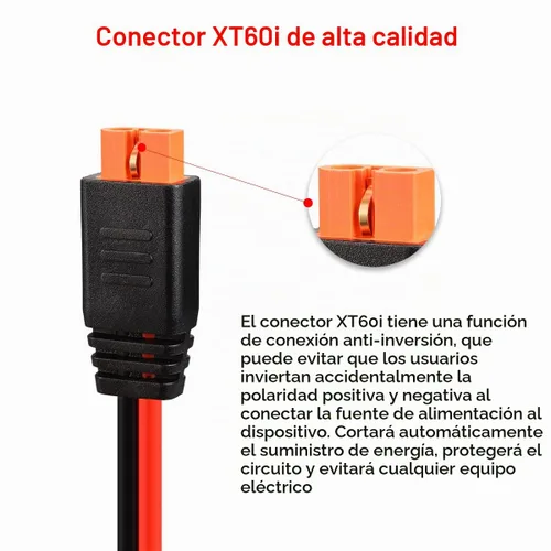 Vista 3 de ELFCULB Cable de carga solar a XT60i de 10AWG Cable de extensión de panel solar para estación de energía portátil River 600 Paquete de batería