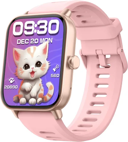 Vista 10 de Reloj inteligente para niños, reloj para niños sin necesidad de teléfono con monitor de frecuencia cardíaca y sueño, monitor de estrés y SpO2