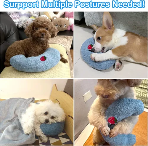 Vista 4 de Almohada para Perros Mity Rain, Almohada de Alivio de la Ansiedad para Perros, Almohada Ultra Suave de Alta Densidad Calmante para Alivio de Azul