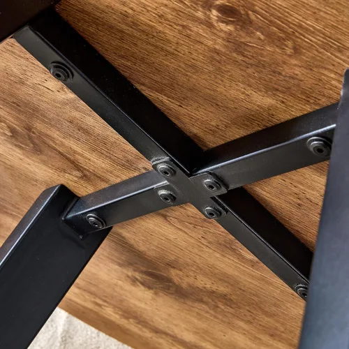 Vista 9 de Mesas redondas de 42 pulgadas, modernas mesas de comedor redondas con mesa de madera y patas de acero inoxidable, mesa circular tapizada para Marrón