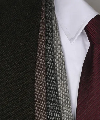 Vista 6 de Ruth&Boaz Chaleco de traje de negocios de tweed de lana de espiga de 3 bolsillos 4 botones