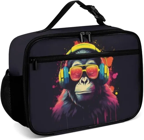 Vista 14 de Linda lonchera reutilizable Corgi con aislamiento, bolsa de almuerzo hielera, lonchera para comida y alimentos, bolsa de mano para mujeres, niños