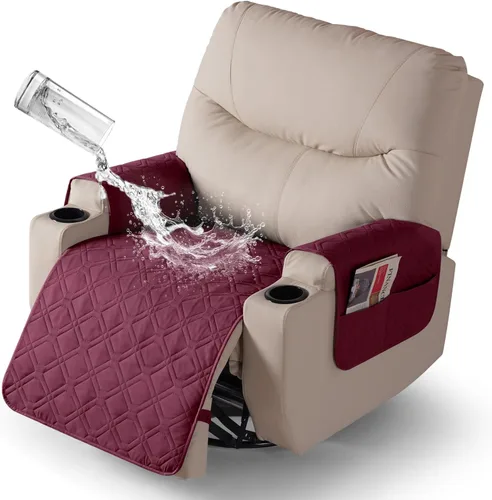 Vista 29 de VANSOFY - Fundas de asiento 100% impermeables para sillas reclinables, color azul, 22 pulgadas Azuree