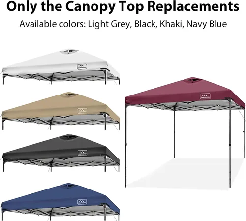 Vista 42 de KAMPKEEPER Cubierta de Repuesto Superior para Carpa Toldo Emergente con Ventilación de Aire y Correa Elástica Ajustable, Poliéster Resistente a Azul