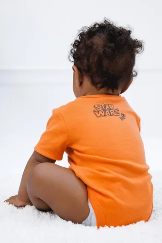 Vista 3 de STAR WARS Darth Vader Yoda - Body para bebé recién nacido a bebé Lapped Shoulders, 3-Snap Bottom Closure, Soft Cotton Blend, Easy Diaper Changes