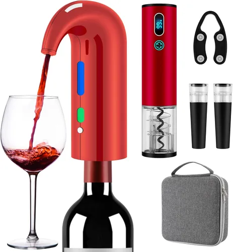 Vista 11 de Aireador eléctrico de vino, bomba dispensadora de vino, vertedor automático de vino, decantador de vino instantáneo, oxigenador de vino de un toque