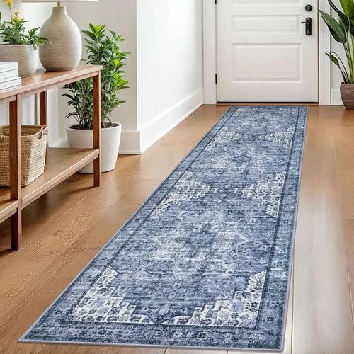 Vista 20 de SIILOOM Alfombra lavable de 2 x 3 pies, alfombra suave color taupe ceniza para entrada, tapete antideslizante para puerta de interior, tapete