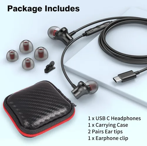 Vista 7 de Auriculares USB C con cable para Google Pixel 10 9 Pro para iPhone 17 16 15 Pro Max/iPad de 10ª generación para Galaxy S26 Tipo C Auriculares