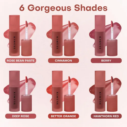 Vista 13 de KIMUSE Set de tinte labial de gel de agua, 6 colores, tintes de labios