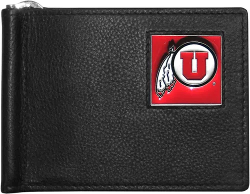 Vista 6 de Siskiyou Cartera deportiva de cuero con clip para billetes de la NCAA