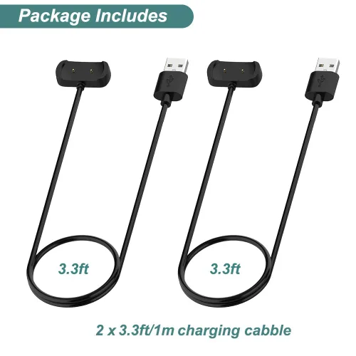 Vista 13 de Kissmart Cargador para Amazfit T-Rex Pro, Bip 5, Bip 3, Bip U Pro, GTS 4 Mini, GTS 2, GTS 2e, GTS 2, GTR 2, GTR 2e, GTR mini, cable de carga
