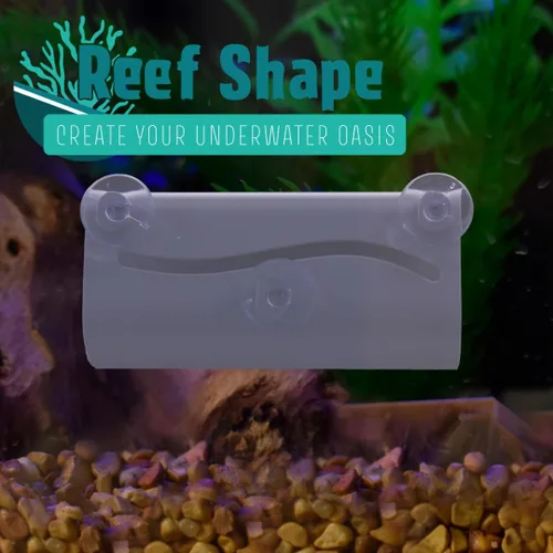 Vista 2 de Chatelet REEFSHAPE - Túnel de anfibios Betta Fish o Axolotl Túnel de visualización para acuarios Fabricado en Estados Unidos (gris)