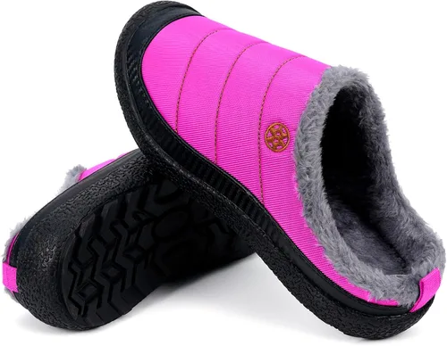 Vista 5 de Eagsouni - Pantuflas de casa para hombre con forro de piel para invierno