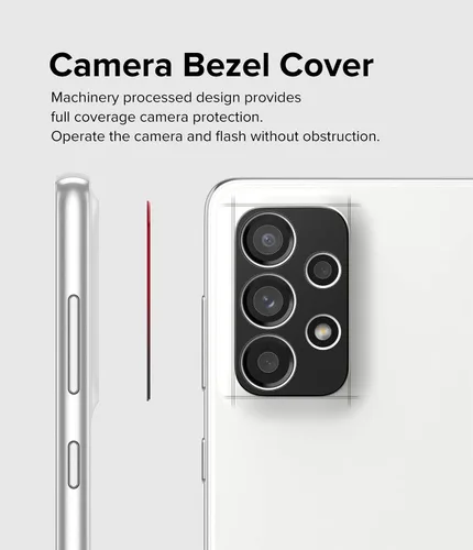 Vista 6 de Ringke Estilo de cámara compatible con Samsung Galaxy A33 5G / A53 5G / A73 5G protector de lente de cámara, marco de aluminio resistente adhesivo