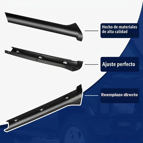 Vista 5 de Moldeo de panel exterior para pilar de parabrisas compatible con Land Rover Discovery 2 1999-2004 reemplaza DCB500060PMA DCB500070PMA