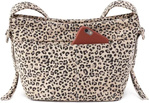 Vista 2 de HOBO Bandolera bonita para mujer, diseño de leopardo, talla única, Leopardo mini