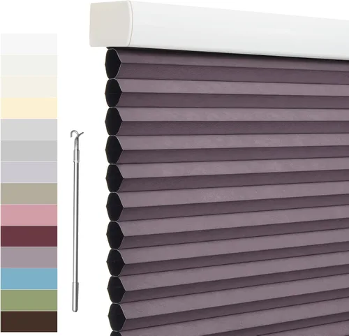 Vista 34 de Tonature Persianas Celulares de Tamaño Personalizado para Ventanas Cortinas Blackout sin Cordón Persianas Enrollables Protección UV Aislamiento