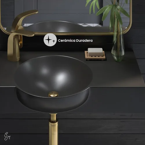 Vista 4 de Chateau - Lavabo de baño de pared con grifo lateral izquierdo de 30 pulgadas en negro mate