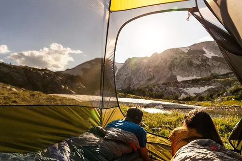 Vista 13 de Kelty Cosmic Synthetic Fill Saco de dormir de 40 grados con correas de compresión, compacto y ligero, 2022