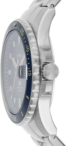 Vista 2 de Fossil Reloj casual de cuarzo azul para hombre inspirado en buceo