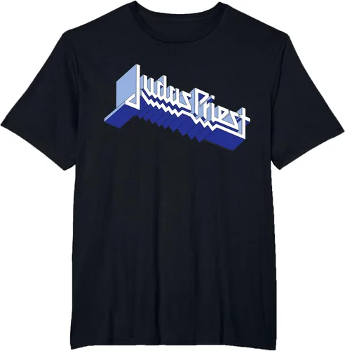 Vista 29 de Judas Priest - Camiseta con logotipo de Defender, Negro