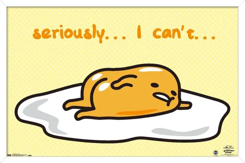 Vista 12 de Trends International Gudetama - I Can't Wall Poster, 14.725" x 22.375", Barnwood Framed Version