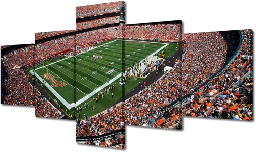 Vista 79 de TUMOVO Allegiant Stadium Arte de Lienzo para Pared de Sala de Estar Equipo de Fútbol Americano Pintura Moderna Nevada Las Vegas Cuadro Deportivo