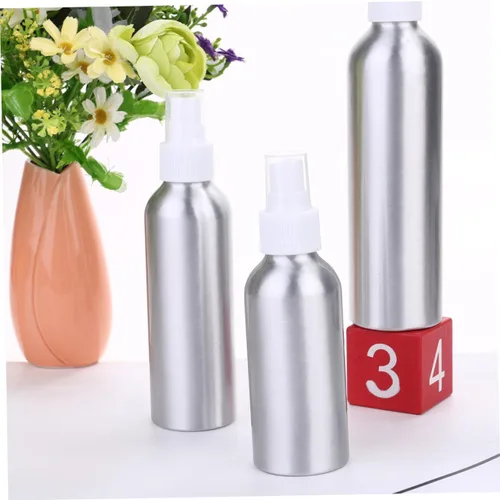 Vista 6 de DOITOOL 9pcs Refillable Aluminum Spray Bottles Travel Containers Nozzle for Perfume and Liquid Storage Portable and White