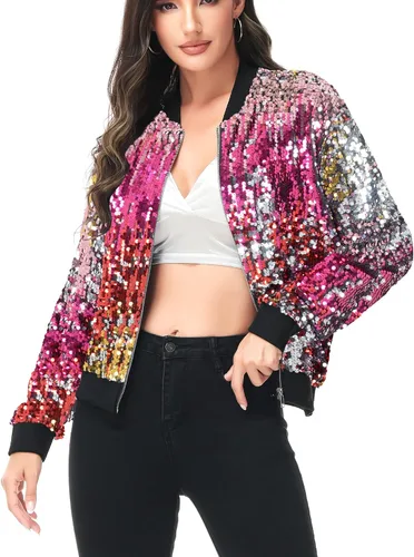 Vista 23 de Anna-Kaci - Chaqueta de manga larga con cremallera frontal y puños acanalados para mujer (personalizable)