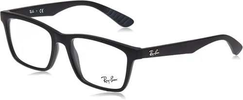 Vista 5 de Ray-Ban Unisex RX7025 - Montura cuadrada para lentes con prescripción Negro Naranja/Demo Lens