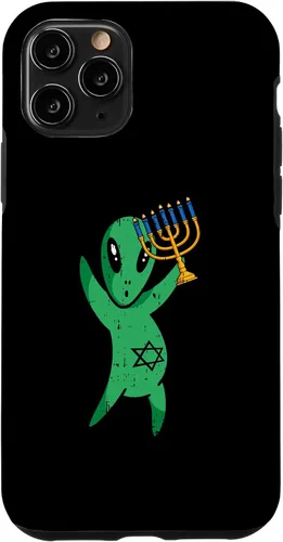 Vista 10 de Funda para iPhone 15 Alien Menorah Hanukkah Star Of David Janukah Jewish Holiday Case