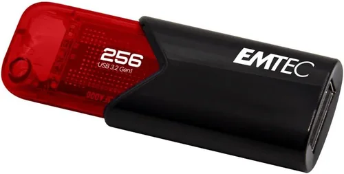 Vista 4 de Emtec Click Easy B110 - Unidad flash USB 3.0 (3.2), 256 GB de almacenamiento externo, color rojo, negro