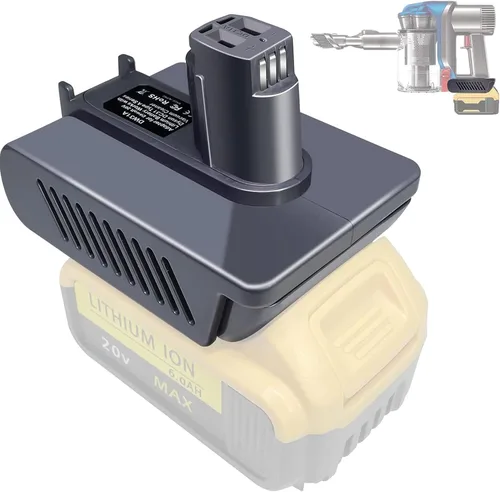 Vista 8 de TPDL Adaptador de batería Dyson V7, para batería Dewalt de 20 V, convertidor a Dyson 21.6V V7 convertidor de vacío de mano Absolute, Motorhead Pro