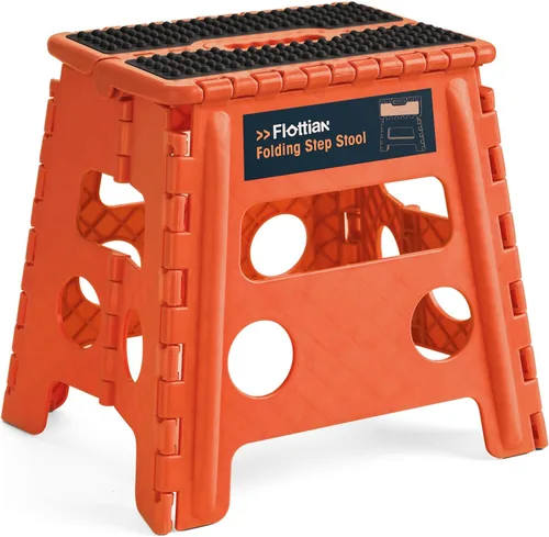Vista 11 de Flottian Taburete plegable de 13 pulgadas para adultos y niños con capacidad para hasta 300 libras, taburetes plegables antideslizantes con asa