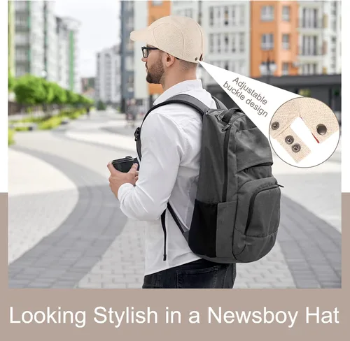 Vista 6 de 4 piezas de gorra plana suave ajustada Newsboy sombreros irlandeses para hombre, sombreros de conducción, sombreros de verano de algodón y lino