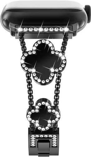 Vista 20 de NewWays for Apple Watch Band Series 11 10 46mm 42mm Series 9/8/7 41mm 45mm Series 6/5/4 40mm 44mm Series 3 42mm 38mm Women, Sparkling Bling Diamonds