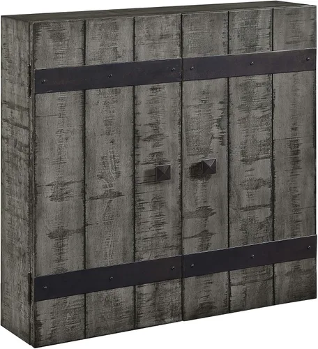 Vista 4 de Hathaway Drifter - Juego de diana y gabinete de madera maciza