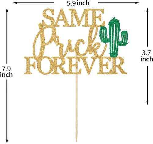 Vista 7 de Same Prick Forever - Decoración para tartas mexicanas, decoración de cactus, despedida de soltera, fiesta final mexicana, divertidas decoraciones