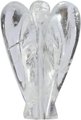Vista 2 de Ángel de cuarzo de cristal, ángel de la gema, ángel de la guarda de bolsillo, 2 pulgadas