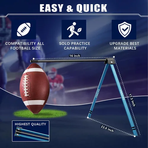 Vista 2 de 𝙉𝙀𝙒 Pateador de Fútbol, Soporte Portátil para Gol de Campo, Compatible con Todas las Tallas de Fútbol, Equipo de Entrenamiento y Práctica de Fútbol