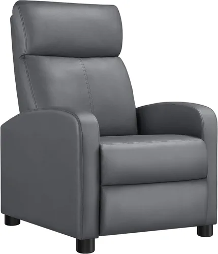 Vista 10 de Yaheetech Silla reclinable de pana para sofá individual, asiento de cine en casa, silla reclinable moderna ajustable para sala de estar, dormitorio