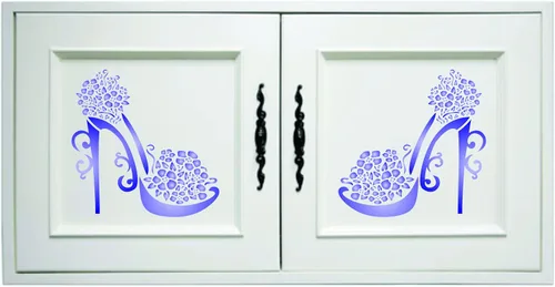 Vista 3 de CRAFT KREATIVELY - Plantilla de zapatos de tacón alto, 8.5 x 8.5 pulgadas de largo, plantillas decorativas para zapatos de plataforma de estilete