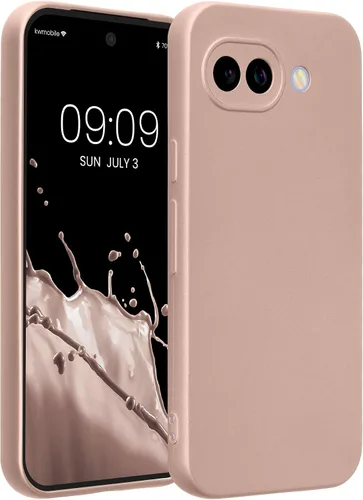 Vista 147 de kwmobile Funda compatible con Google Pixel 9 - Funda protectora delgada de TPU para teléfono - Acabado mate suave - Piedra antigua