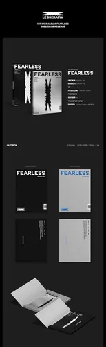 Vista 2 de SOURCE MUSIC [YES24 PREORDER] LE SSERAFIM - Álbum FEARLESS (1er Mini)+Beneficio de Pre-Pedido+Póster Plegado (ver al azar), 7.480 x 10.197 x 0.472 in