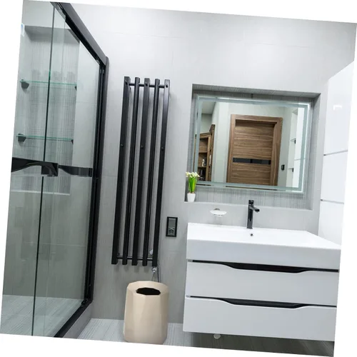 Vista 5 de Cabilock Bote de basura de diseño moderno para la oficina en casa, versátil, simple, elegante, para sala de estar, dormitorio, baño, cocina, compacto
