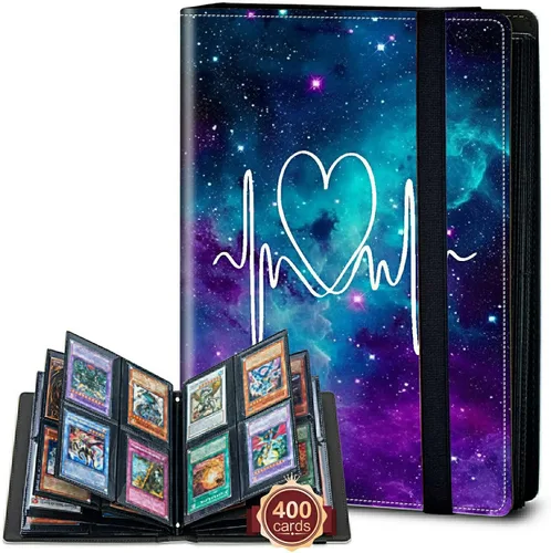 Vista 53 de Rossy Carpeta de tarjetas con 4 bolsillos, carpeta de tarjetas intercambiables, álbum de colección de tarjetas, para 160 tarjetas de carga lateral