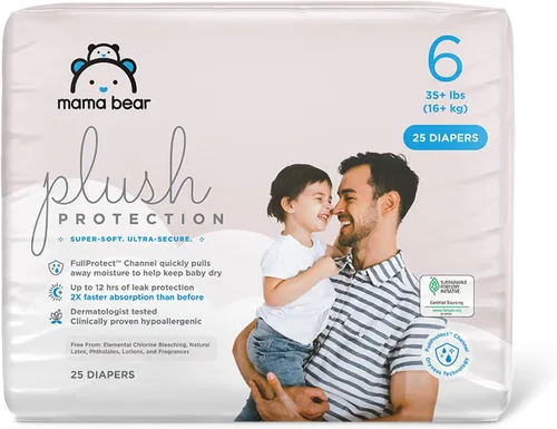 Vista 21 de Marca Amazon – Mama Bear - Pañales desechables de protección para bebé, hipoalergénicos, sin fragancia, protección contra fugas, talla 1, indicador