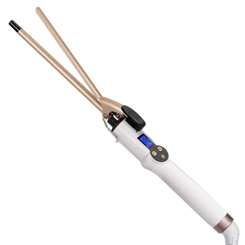 Vista 7 de Hoson Rizador profesional de 1/2 pulgada, barril de cerámica de turmalina, rizador de pelo para cabello largo y corto, guante incluido, dorado