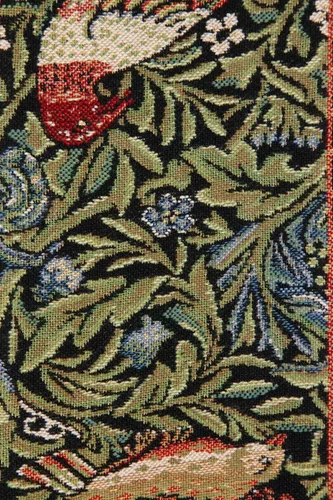 Vista 4 de C Charlotte Home Furnishings Inc William Morris Birds I Tapestry Bell Pull - 6 pulgadas x 42 pulgadas Algodón/Viscosa/Poliéster